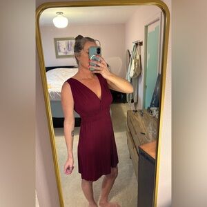 Loft V neck/ back soft flowy dress size Small